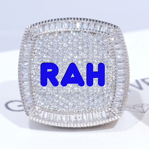 CUSTOM LETTER 3D ICED RING