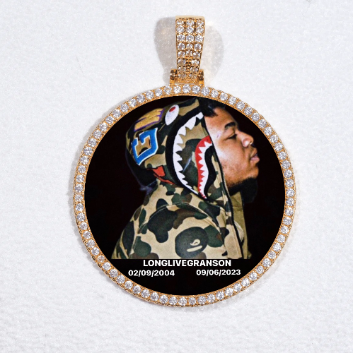 MEDIUM 3D CIRCLE CUSTOM PICTURE PENDANT