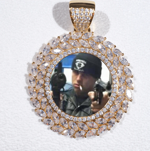Large 3D Wheat Ear Custom Picture Pendant
