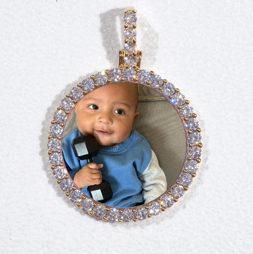 3D CIRCLE CUSTOM PICTURE PENDANT SMALL SIZE