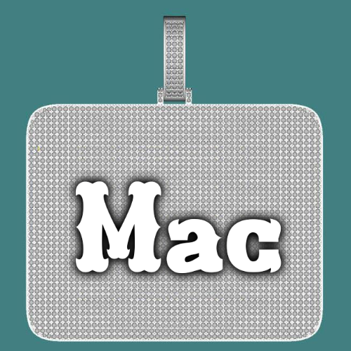 CUSTOM LETTER NECKLACE 3D BIG SQUARE