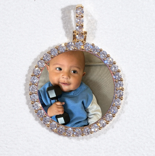 3D CIRCLE CUSTOM PICTURE PENDANT SMALL SIZE