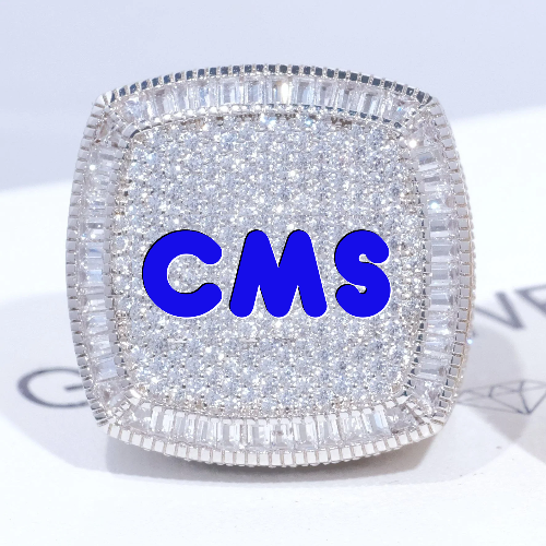 CUSTOM LETTER 3D ICED RING