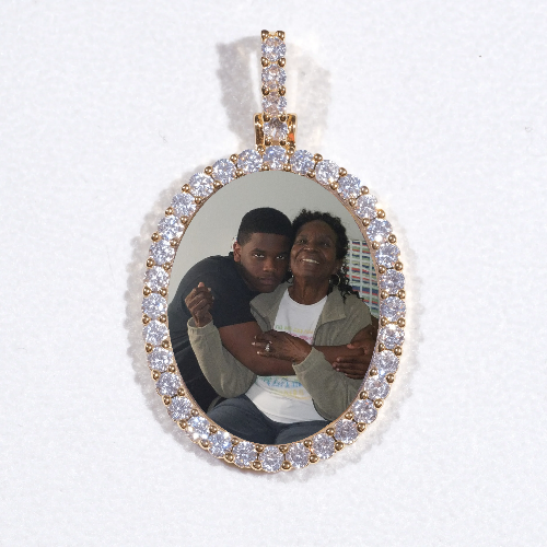 3D Oval Custom Picture Pendant
