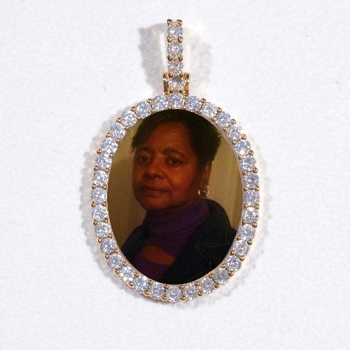 3D Oval Custom Picture Pendant
