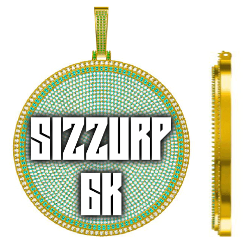 CUSTOM LETTER NECKLACE 3D BIG DISC
