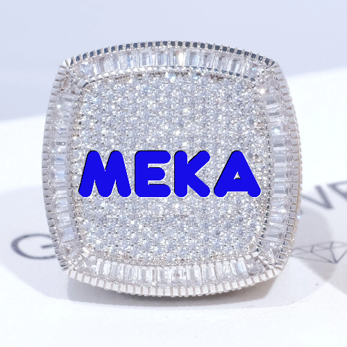 CUSTOM LETTER 3D ICED RING