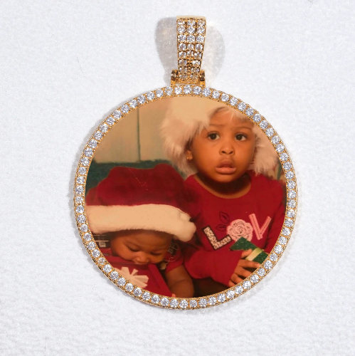 MEDIUM 3D CIRCLE CUSTOM PICTURE PENDANT