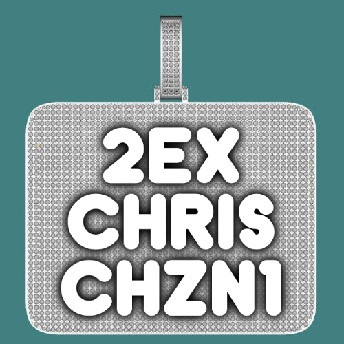 CUSTOM LETTER NECKLACE 3D BIG SQUARE