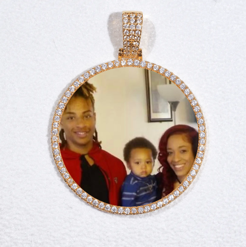 MEDIUM 3D CIRCLE CUSTOM PICTURE PENDANT