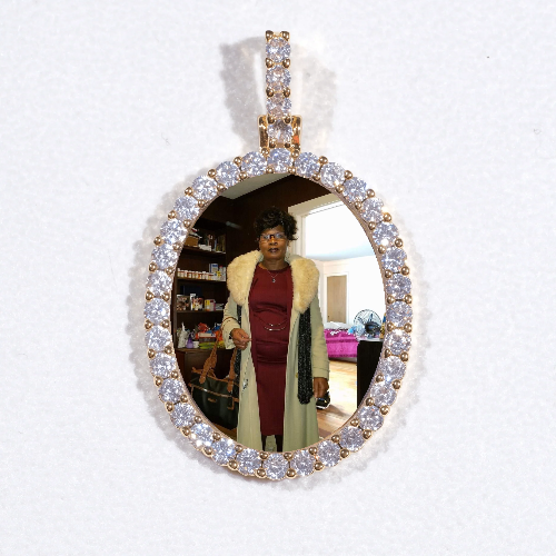 3D Oval Custom Picture Pendant