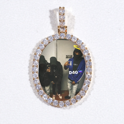 3D Oval Custom Picture Pendant