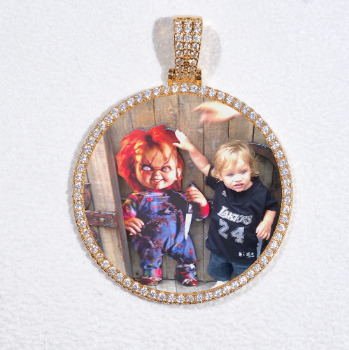 MEDIUM 3D CIRCLE CUSTOM PICTURE PENDANT