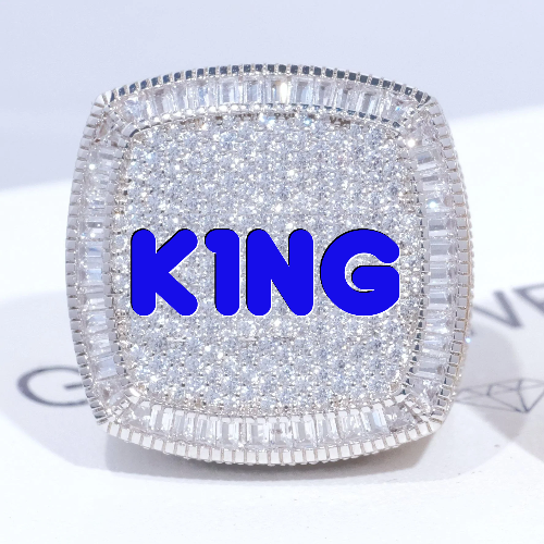 CUSTOM LETTER 3D ICED RING