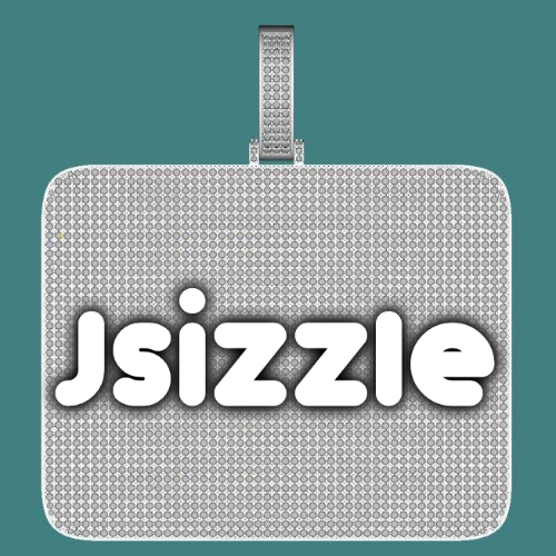 CUSTOM LETTER NECKLACE 3D BIG SQUARE