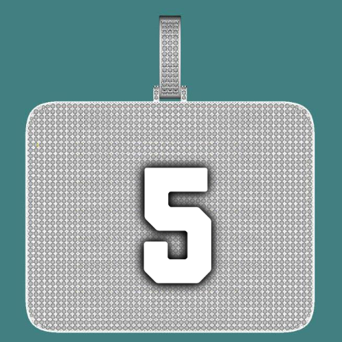 CUSTOM LETTER NECKLACE 3D BIG SQUARE