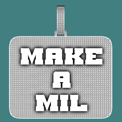 CUSTOM LETTER NECKLACE 3D BIG SQUARE