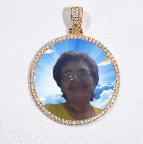 MEDIUM 3D CIRCLE CUSTOM PICTURE PENDANT