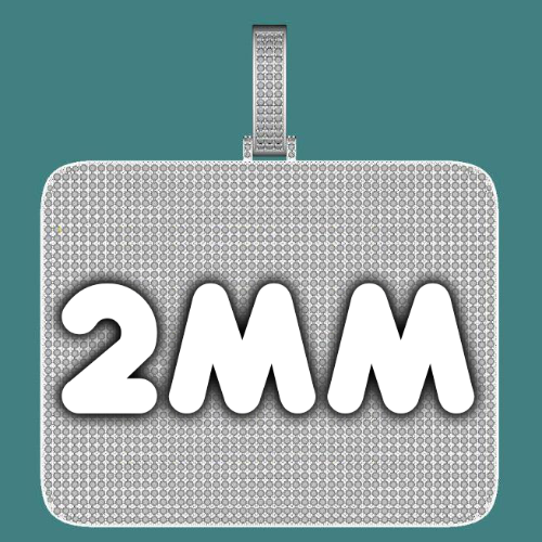 CUSTOM LETTER NECKLACE 3D BIG SQUARE