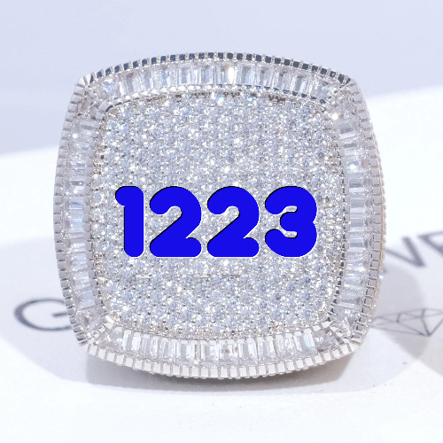 CUSTOM LETTER 3D ICED RING
