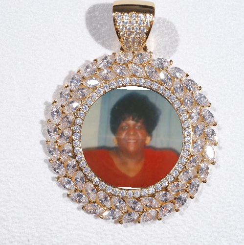 Large 3D Wheat Ear Custom Picture Pendant