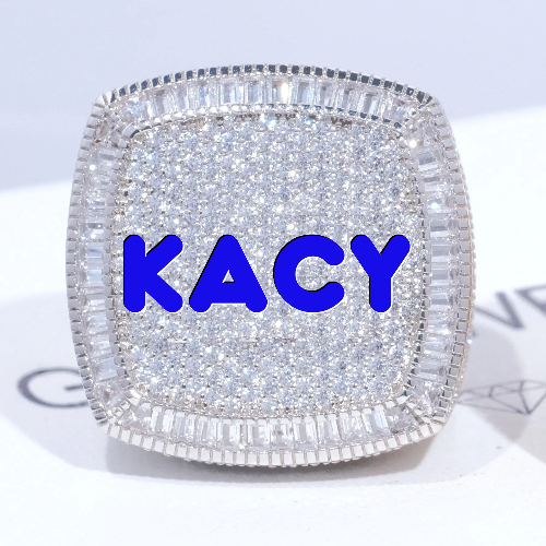 CUSTOM LETTER 3D ICED RING