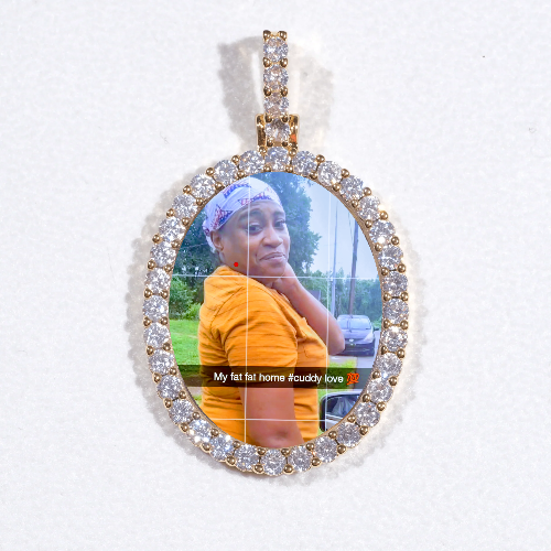 3D Oval Custom Picture Pendant