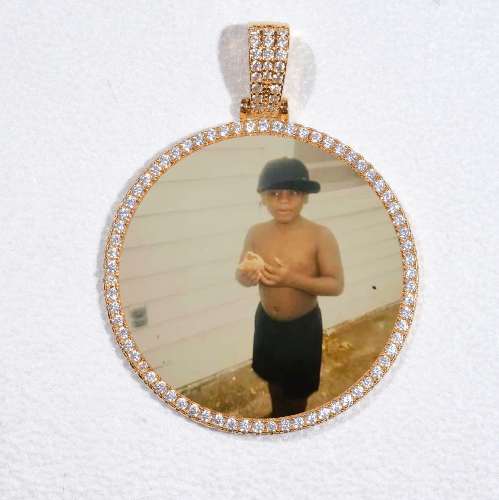 MEDIUM 3D CIRCLE CUSTOM PICTURE PENDANT