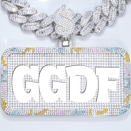 CUSTOM LETTER NECKLACE 3D COLORFUL SQUARE