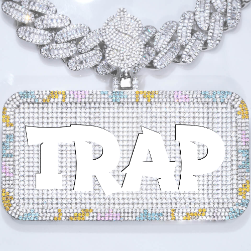 CUSTOM LETTER NECKLACE 3D COLORFUL SQUARE