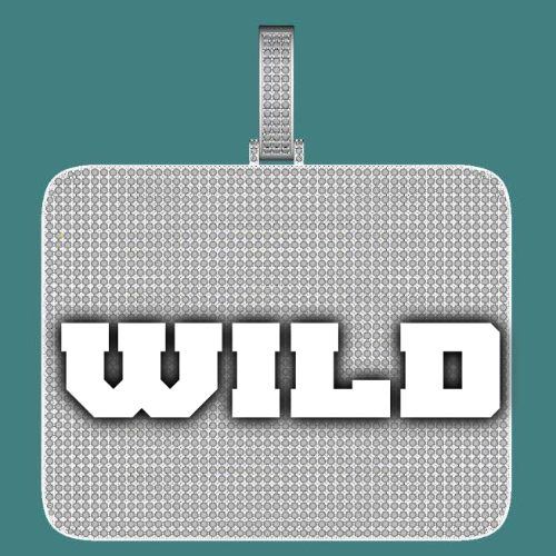 CUSTOM LETTER NECKLACE 3D BIG SQUARE
