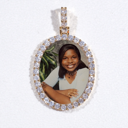 3D Oval Custom Picture Pendant