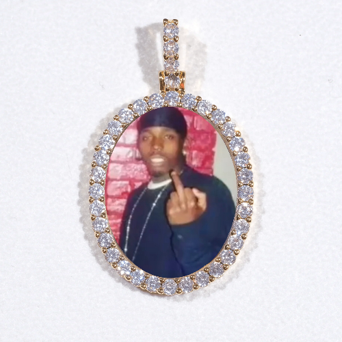 3D Oval Custom Picture Pendant
