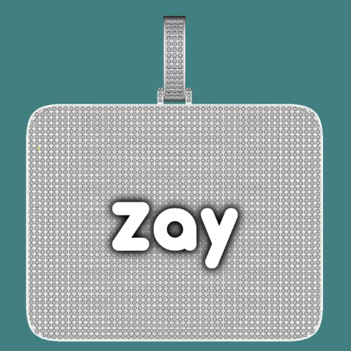CUSTOM LETTER NECKLACE 3D BIG SQUARE
