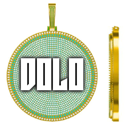 CUSTOM LETTER NECKLACE 3D BIG DISC