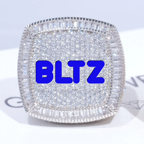CUSTOM LETTER 3D ICED RING