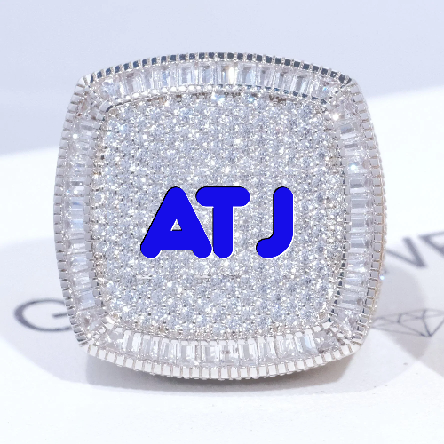 CUSTOM LETTER 3D ICED RING