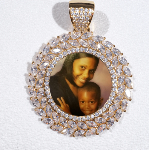 Large 3D Wheat Ear Custom Picture Pendant