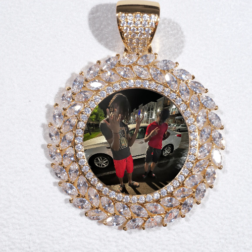 Large 3D Wheat Ear Custom Picture Pendant