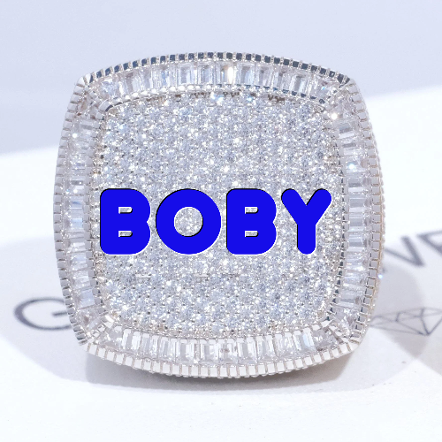 CUSTOM LETTER 3D ICED RING