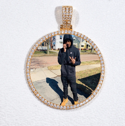MEDIUM 3D CIRCLE CUSTOM PICTURE PENDANT
