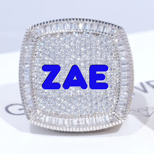 CUSTOM LETTER 3D ICED RING