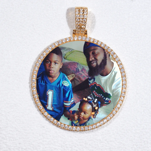 MEDIUM 3D CIRCLE CUSTOM PICTURE PENDANT