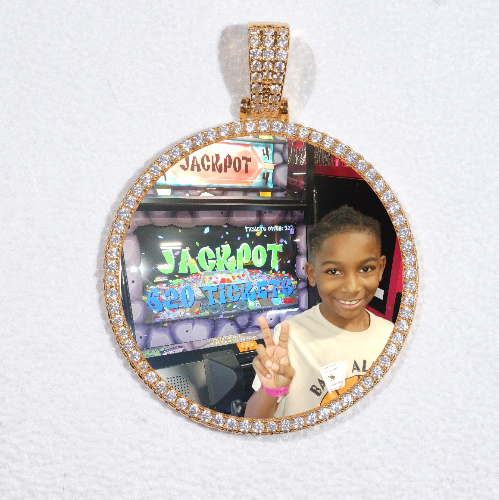 MEDIUM 3D CIRCLE CUSTOM PICTURE PENDANT