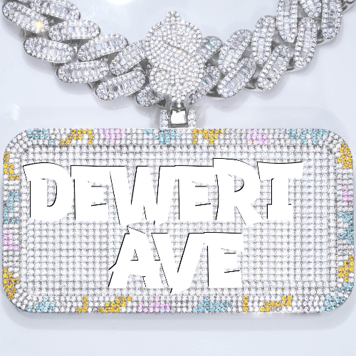 CUSTOM LETTER NECKLACE 3D COLORFUL SQUARE
