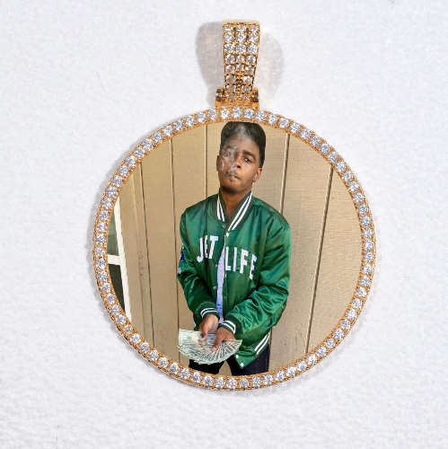 MEDIUM 3D CIRCLE CUSTOM PICTURE PENDANT