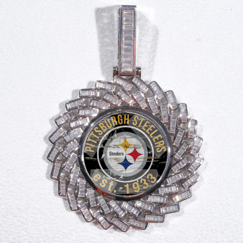 Large 3D Baguette Custom Picture Pendant