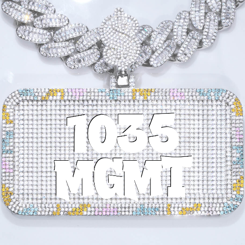 CUSTOM LETTER NECKLACE 3D COLORFUL SQUARE