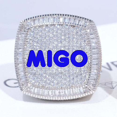 CUSTOM LETTER 3D ICED RING