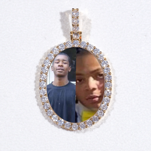 3D Oval Custom Picture Pendant